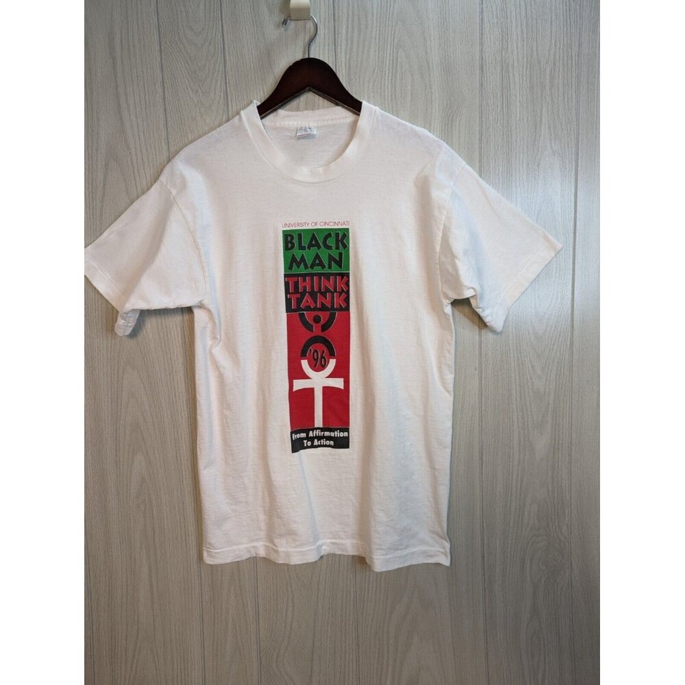 Vintage 90's Henry Rollins Spoken Word Think Tank T Shirt Size XL White 1996 - Picture 1 of 7